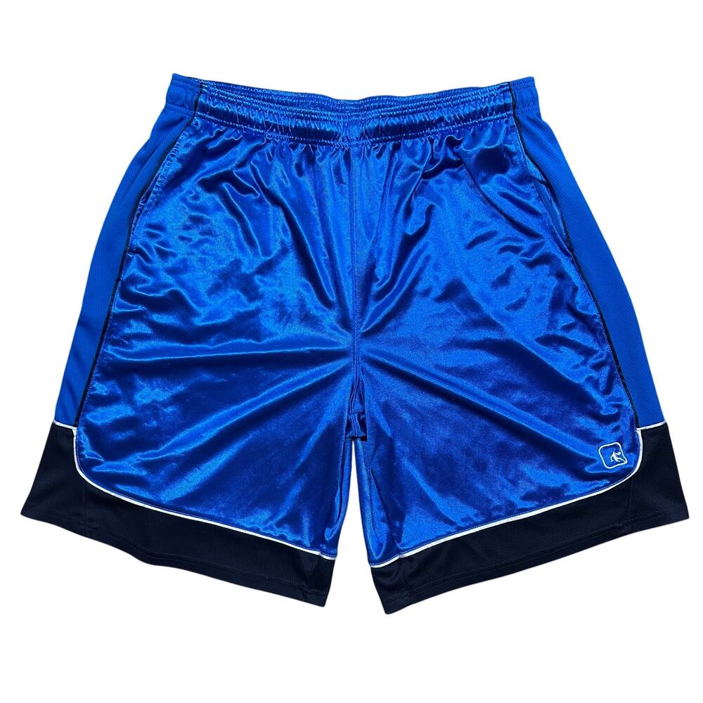 Vintage Y2K And1 Shorts 2XL Basketball Blue Dazzle Shiny Men’s Athletic Gym